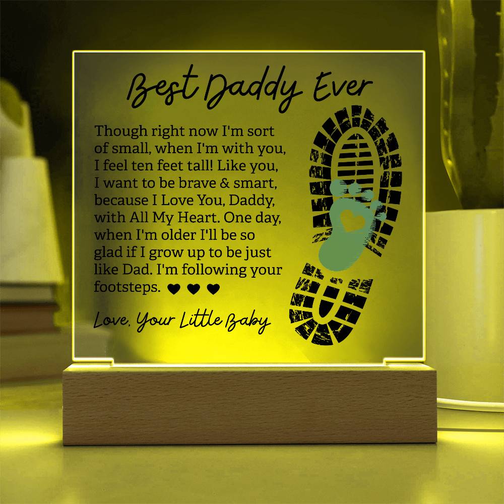 Best Daddy Ever | From Little Baby | Square Acrylic Plaque