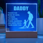 Daddy, Thanks for being my hero | Engraved Acrylic Plaque