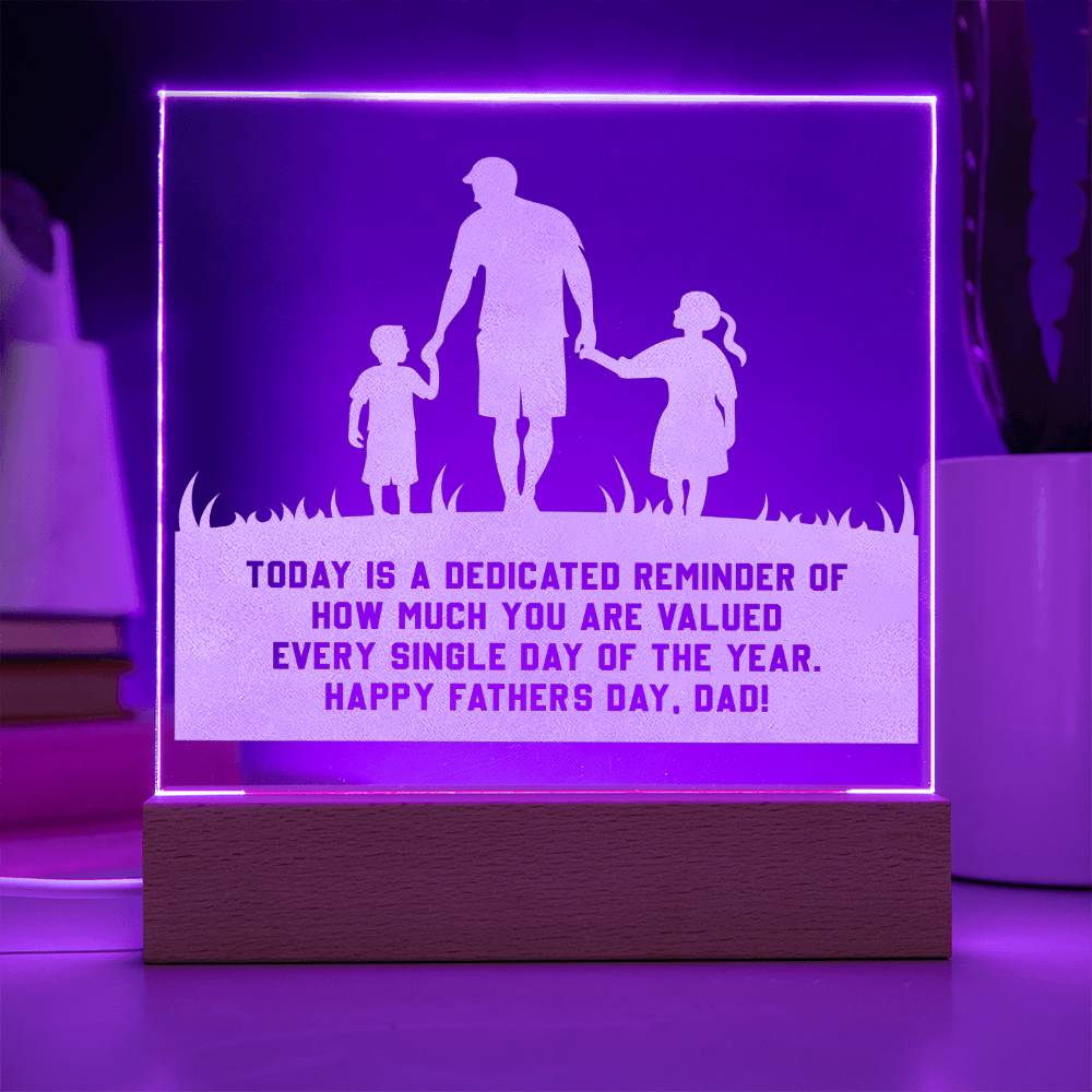 Happy Father's Day | From Children |  Engraved Acrylic Plaque