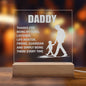 Daddy, Thanks for being my hero | Engraved Acrylic Plaque