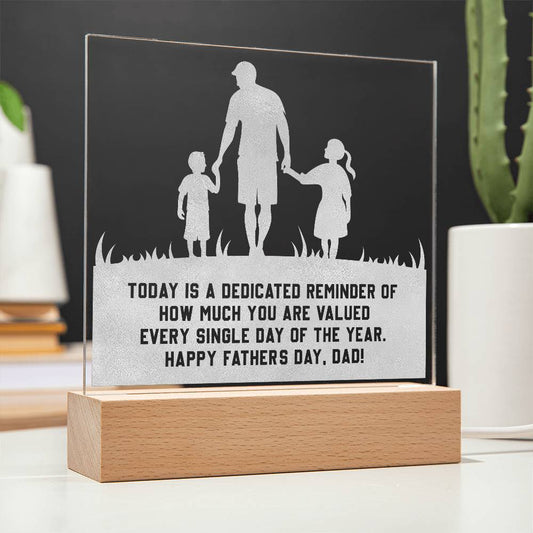 Happy Father's Day | From Children |  Engraved Acrylic Plaque