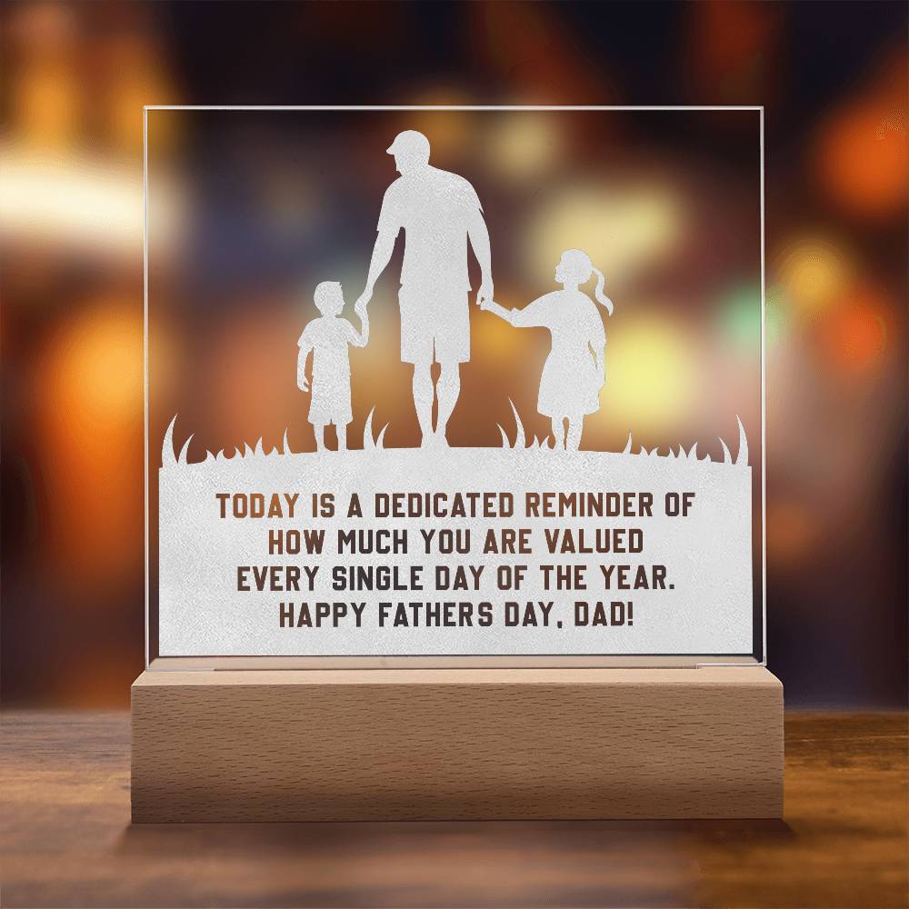 Happy Father's Day | From Children |  Engraved Acrylic Plaque