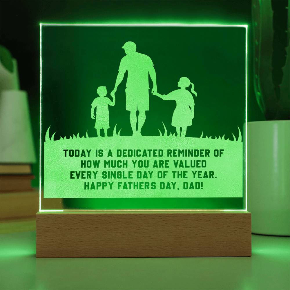 Happy Father's Day | From Children |  Engraved Acrylic Plaque