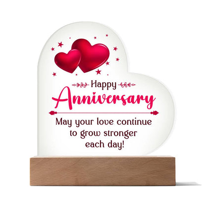 Happy Anniversary | Acrylic Heart Plaque