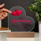 Happy Anniversary | Acrylic Heart Plaque