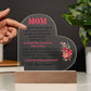 To Mom | From Your Daughter | Acrylic Heart Plaque