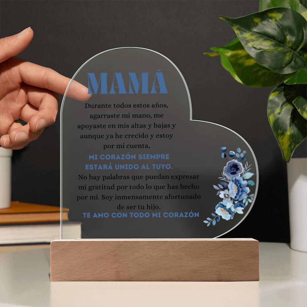 Para Mamá | De tu Hijo | Placa de Acrílico Corazón