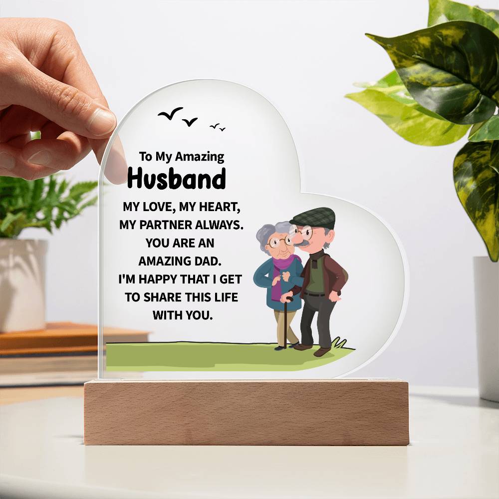 To My Amazing Husband | Heart Acrylic Plaque