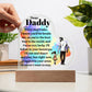 Dear Daddy | From your Daughter | Heart Acrylic Plaque