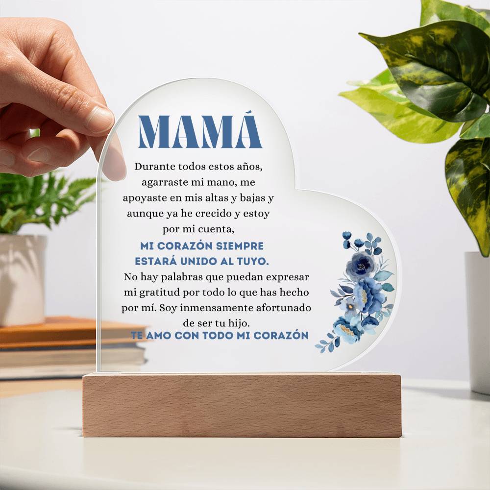 Para Mamá | De tu Hijo | Placa de Acrílico Corazón