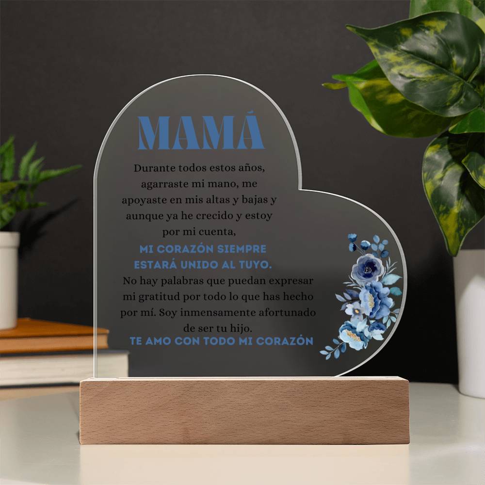 Para Mamá | De tu Hijo | Placa de Acrílico Corazón