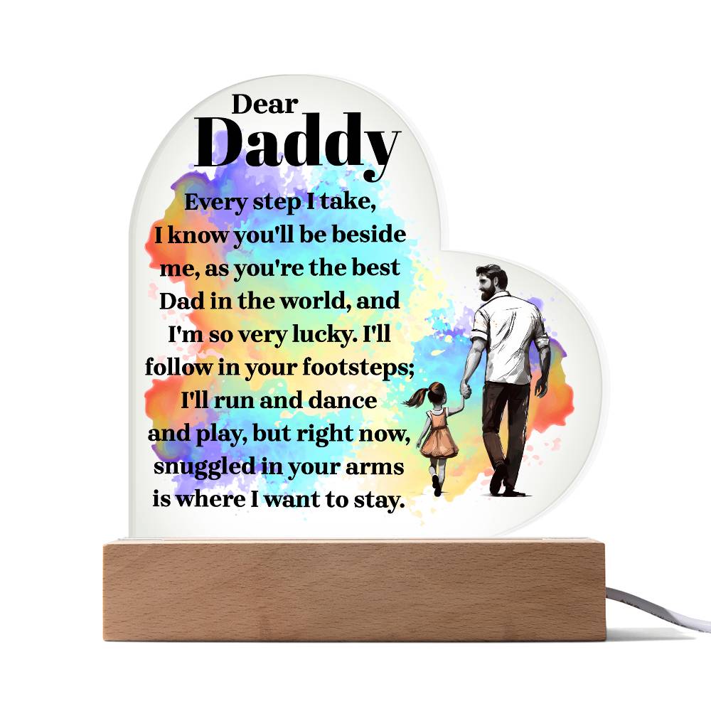 Dear Daddy | From your Daughter | Heart Acrylic Plaque