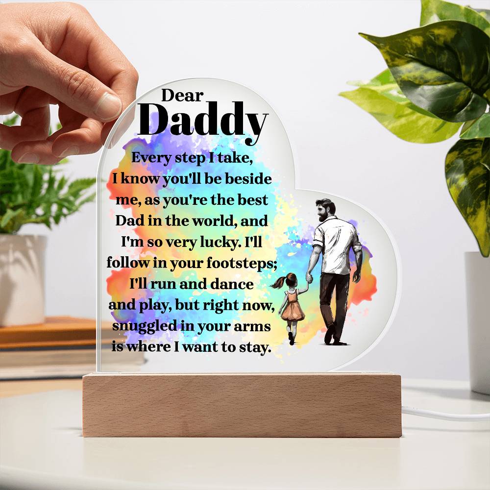 Dear Daddy | From your Daughter | Heart Acrylic Plaque