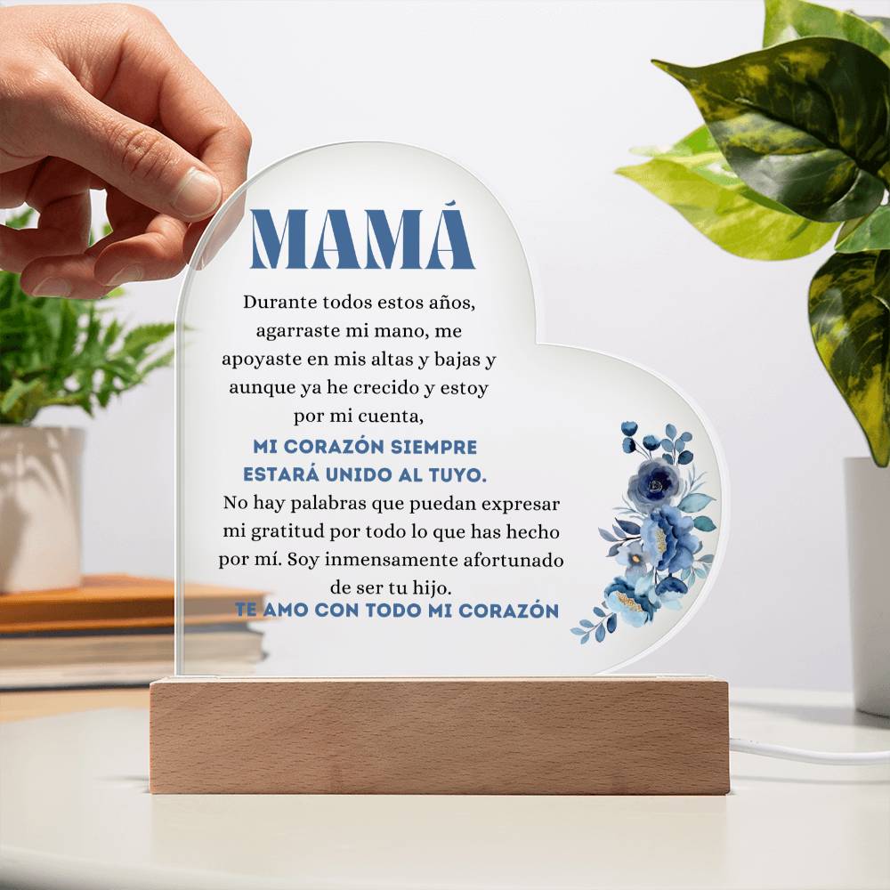 Para Mamá | De tu Hijo | Placa de Acrílico Corazón
