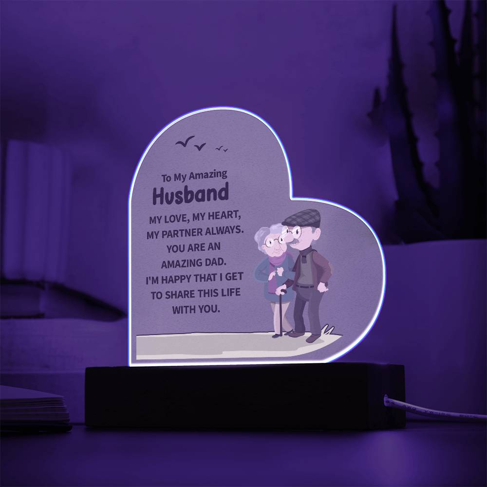 To My Amazing Husband | Heart Acrylic Plaque