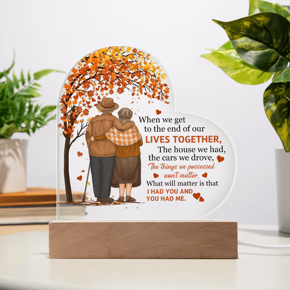 Lives Together | Acrylic Heart Plaque