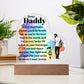 Dear Daddy | From your Daughter | Heart Acrylic Plaque