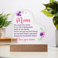 To My Mom (You mean the world to us...) | Acrylic Heart Plaque