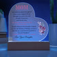 To Mom | From Your Daughter | Acrylic Heart Plaque
