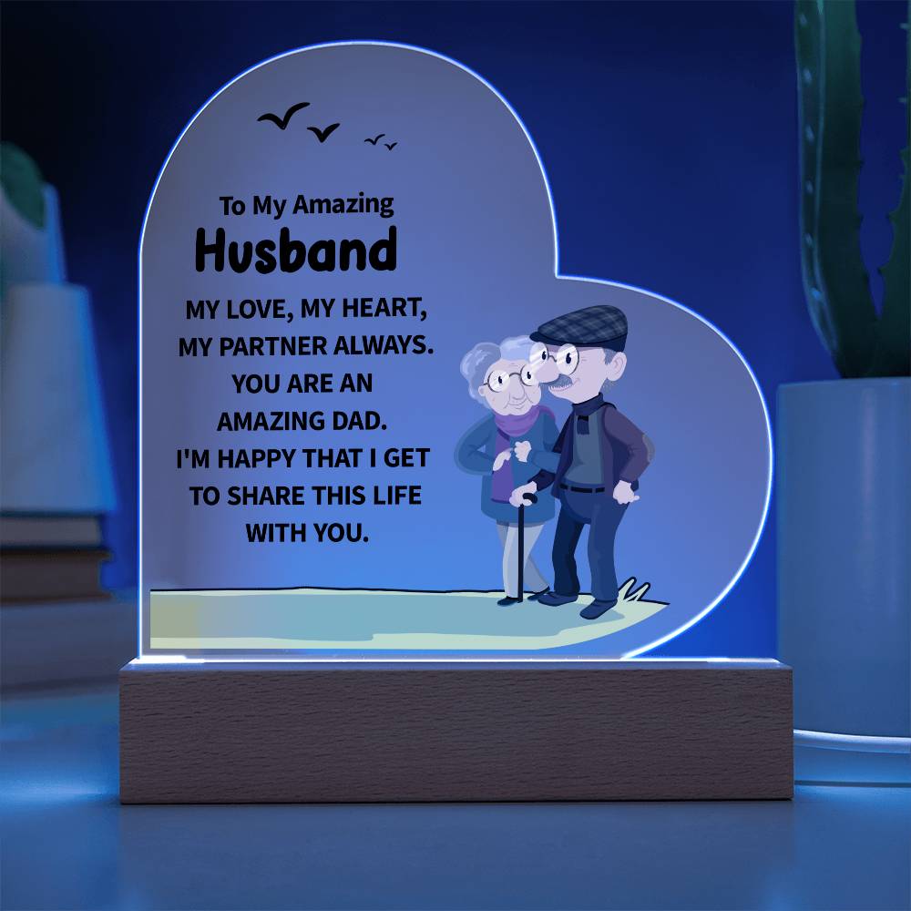 To My Amazing Husband | Heart Acrylic Plaque