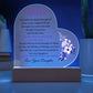 To My Mom | Acrylic Heart Plaque | From your Daughter