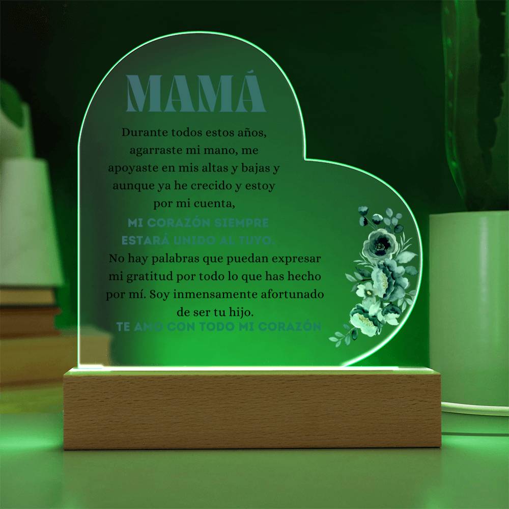 Para Mamá | De tu Hijo | Placa de Acrílico Corazón