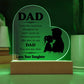 To Dad | From your Daughter | Heart Acrylic Plaque