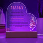 Para Mamá | De tu Hija | Placa de Acrílico Corazón