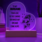 To My Husband | From your Wife | Heart Acrylic Plaque