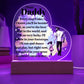 Dear Daddy | From your Daughter | Heart Acrylic Plaque