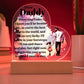 Dear Daddy | From your Daughter | Heart Acrylic Plaque