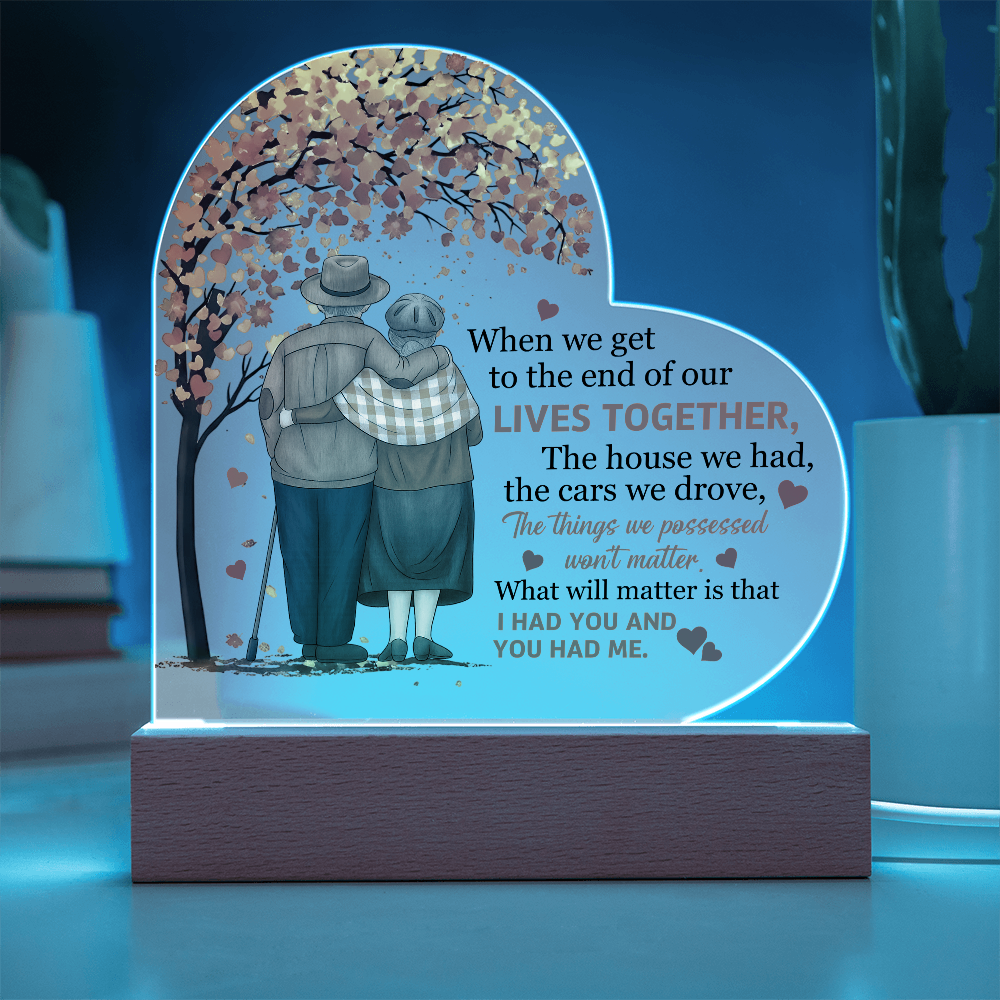 Lives Together | Acrylic Heart Plaque