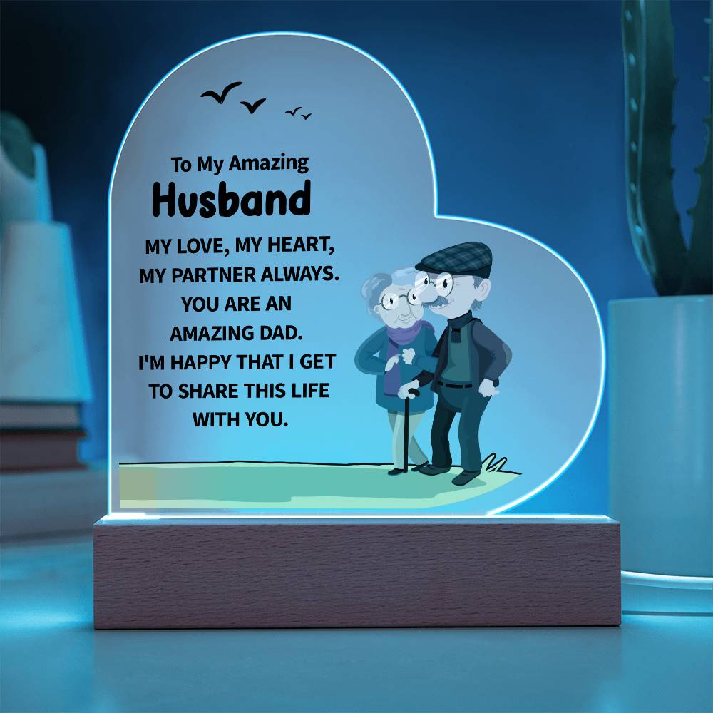 To My Amazing Husband | Heart Acrylic Plaque