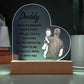 To My Daddy | From your Daughter | Heart Acrylic Plaque