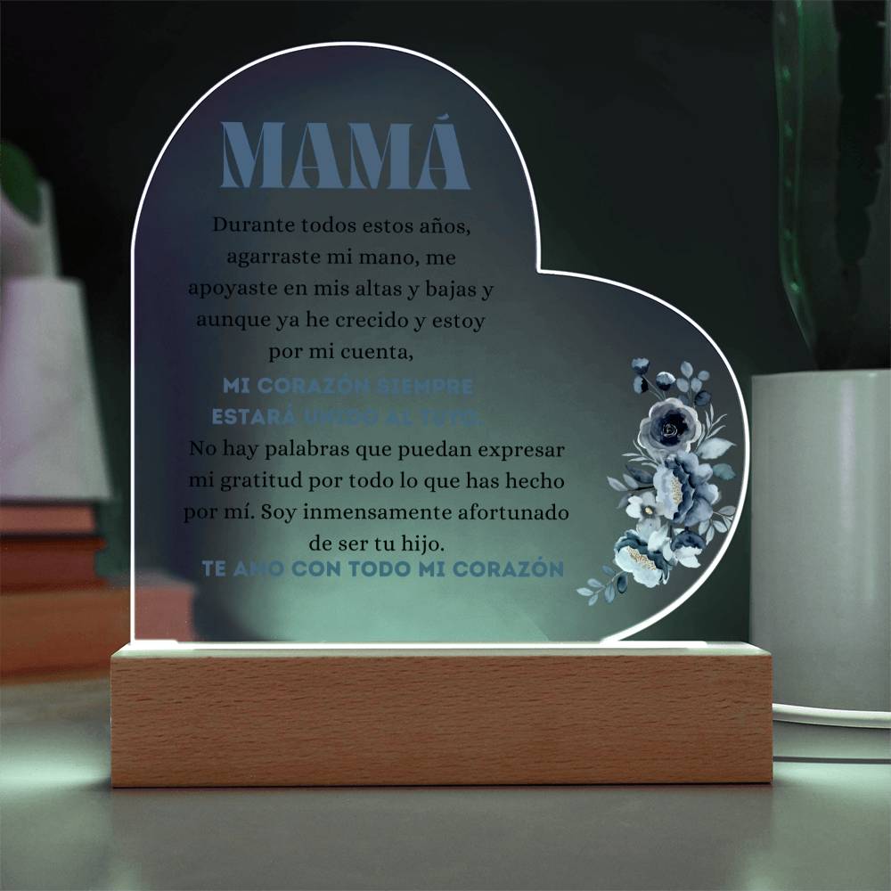 Para Mamá | De tu Hijo | Placa de Acrílico Corazón