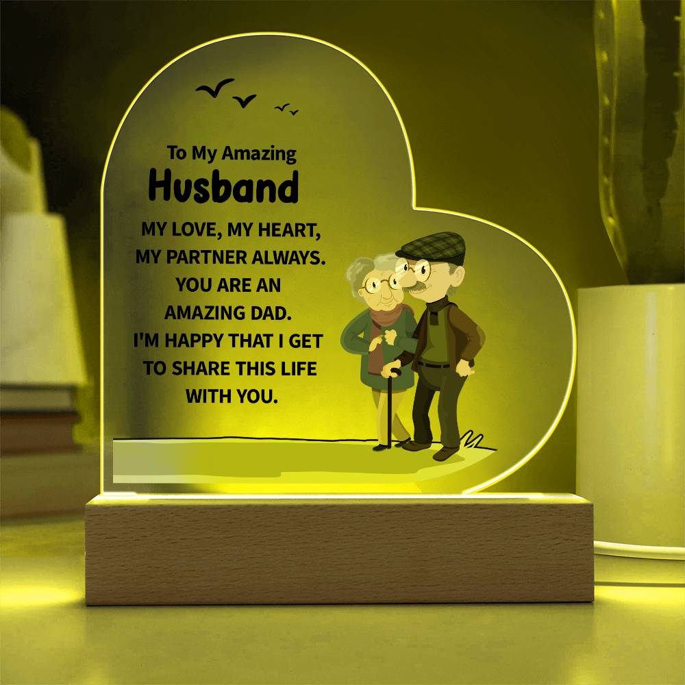 To My Amazing Husband | Heart Acrylic Plaque