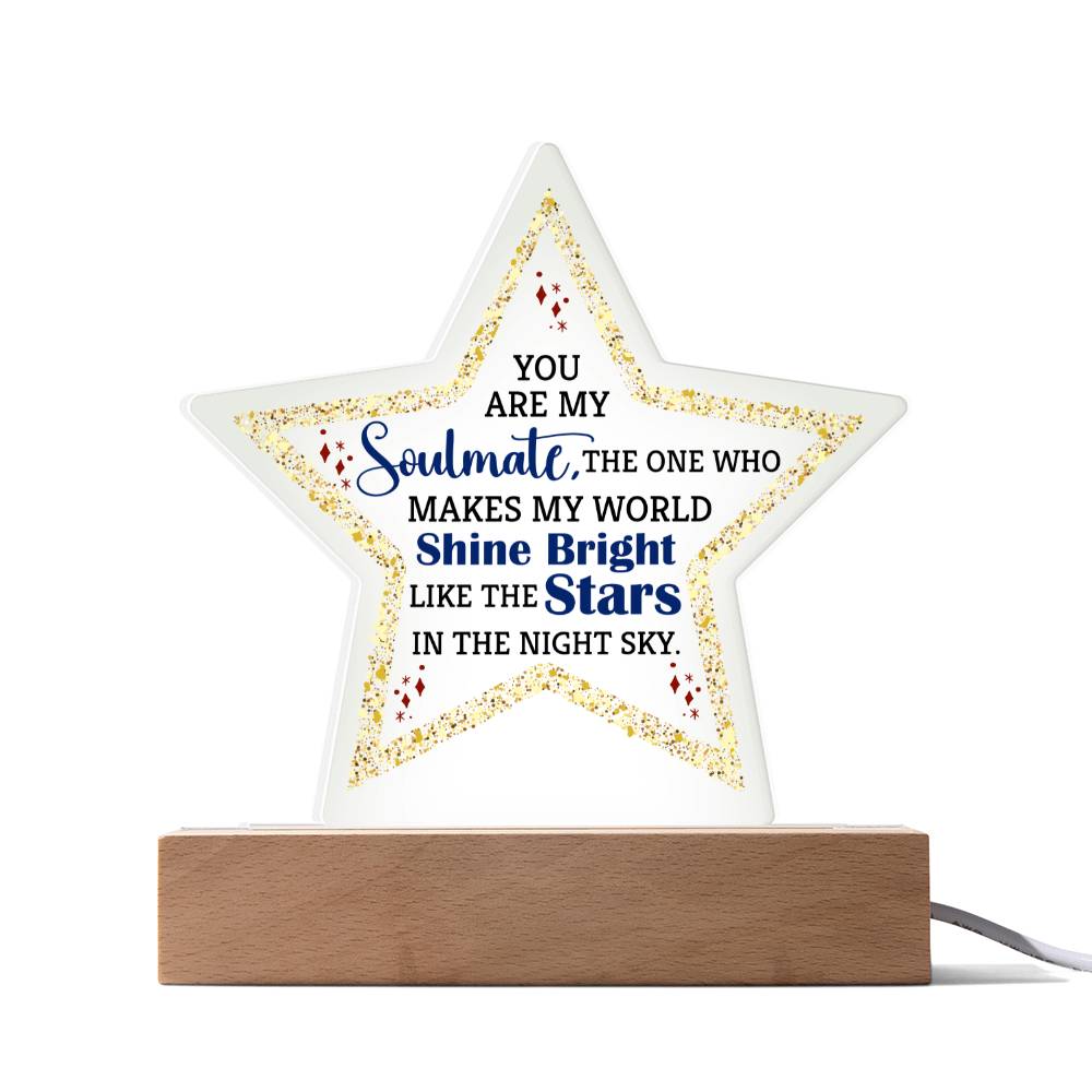 You are My Soulmate | Star Acrylic Plaque
