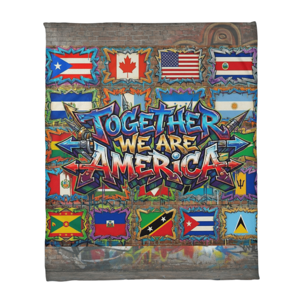Together We Are America | Coral Fleece Blanket | Benito Collection