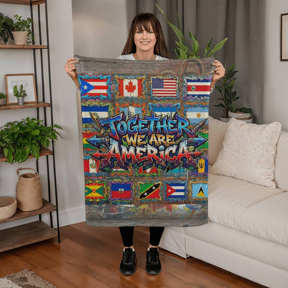 Together We Are America | Coral Fleece Blanket | Benito Collection