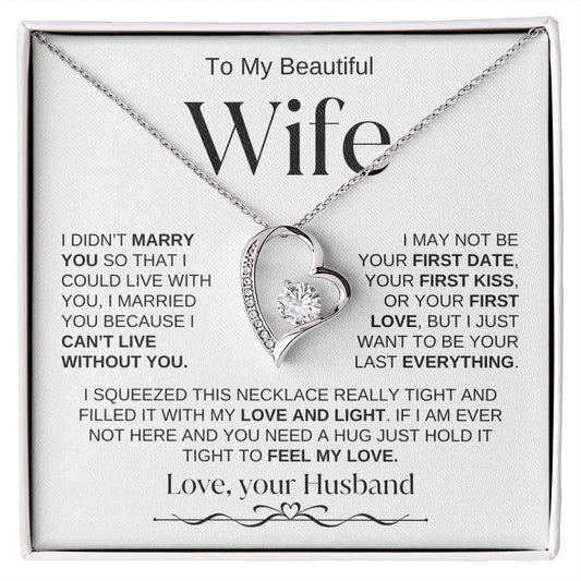 To My Beautiful Wife | Forever Love Necklace | WB