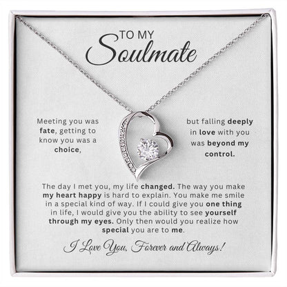 To My Soulmate | Love Heart Necklace