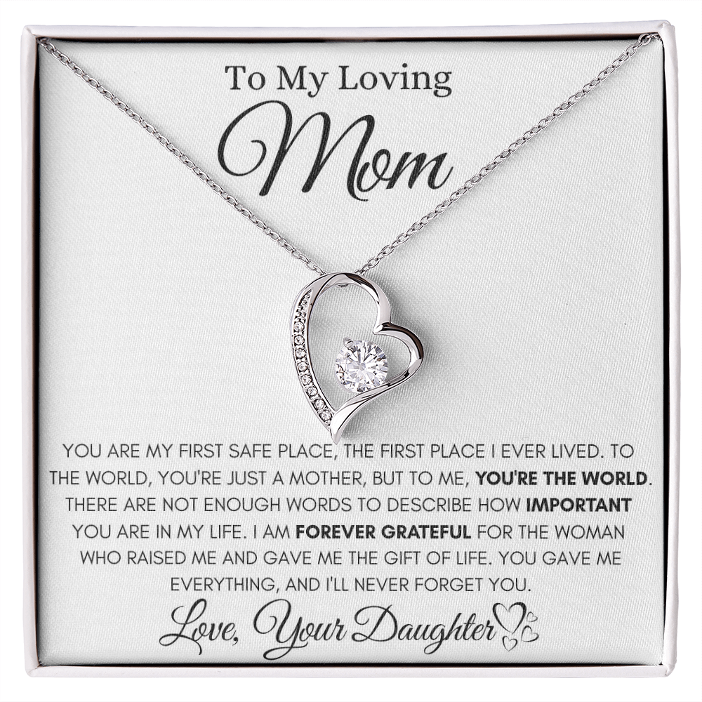 To My Loving Mom_Forever Love Necklace