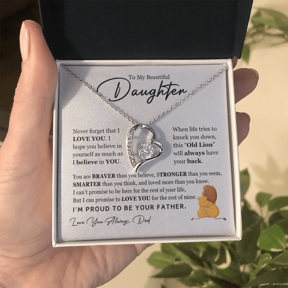 To My Beautiful Daughter | Forever Love Necklace | From Dad