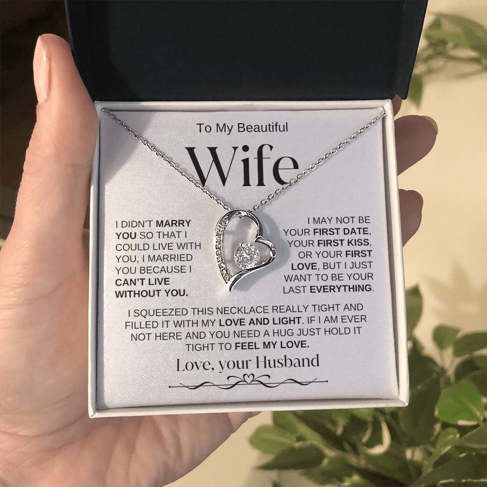 To My Beautiful Wife | Forever Love Necklace | WB