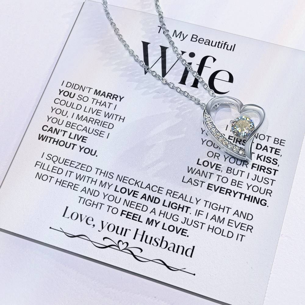 To My Beautiful Wife | Forever Love Necklace | WB