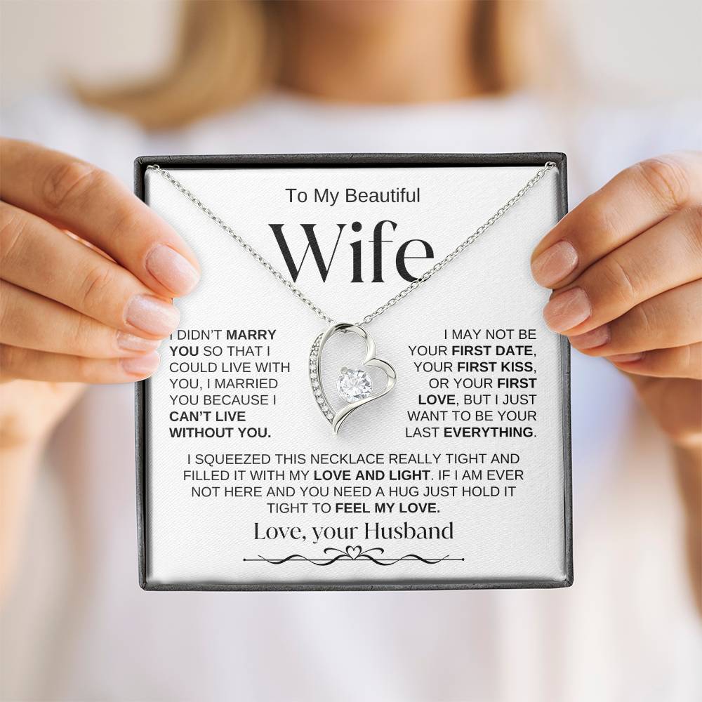 To My Beautiful Wife | Forever Love Necklace | WB