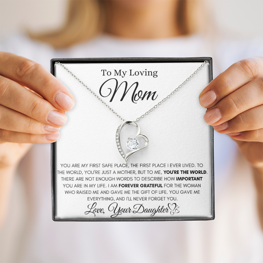 To My Loving Mom_Forever Love Necklace