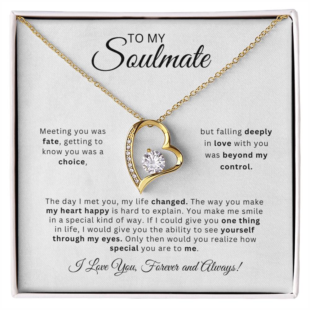 To My Soulmate | Love Heart Necklace