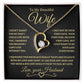 To My Beautiful Wife | Forever Love Necklace | Gold