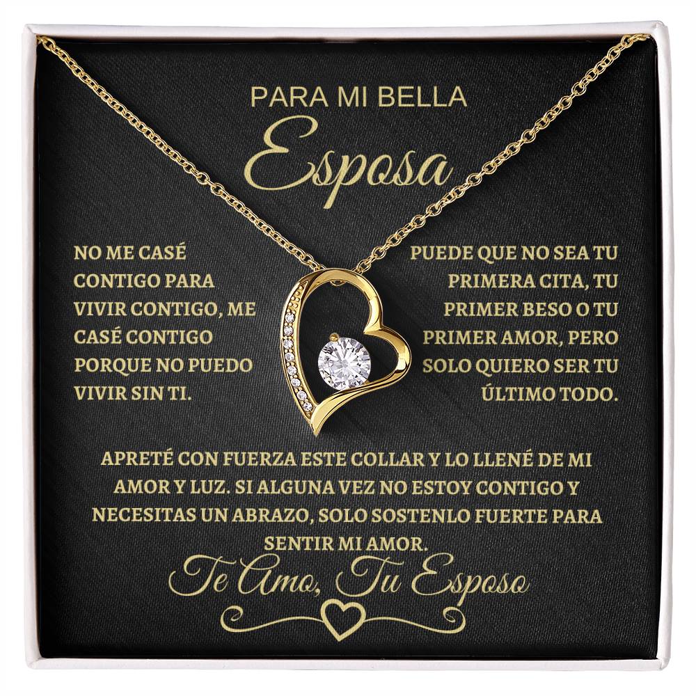 Para Mi Bella Esposa | Forever Love Necklace | Gold